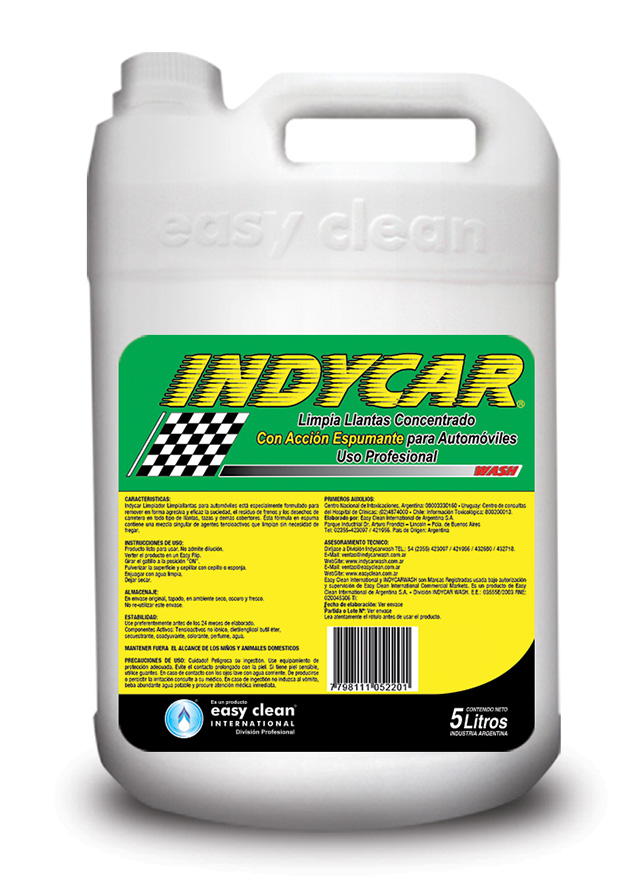 Indycar Wash limpa llantas